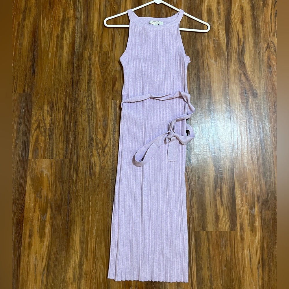Forever 21: soft purple midi dress with matching belt